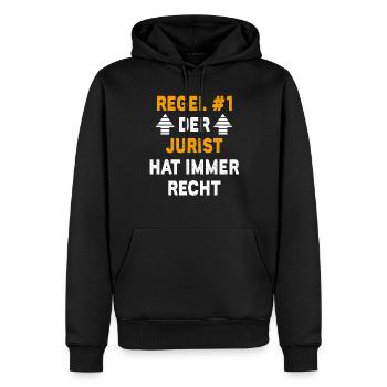 Jurist Geschenk Geburtstag Spruch - Männer Premium Bio Hoodie - Schwarz - Vorne - Nico (187cm)