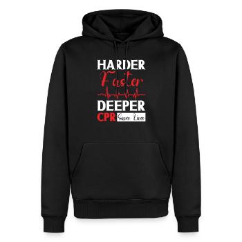 Sanitäter Erster Responder Krankenwagenfahrer - Männer Premium Bio Hoodie - Schwarz - Vorne - Nico (187cm)