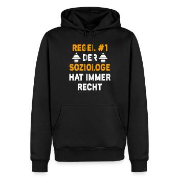 Soziologe Geschenk Geburtstag Spruch - Männer Premium Bio Hoodie - Schwarz - Vorne - Nico (187cm)