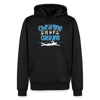 Chlorine Is My Cologne Schwimmen Sport Pool - Männer Premium Bio Hoodie - Schwarz - Vorne - Nico (187cm)