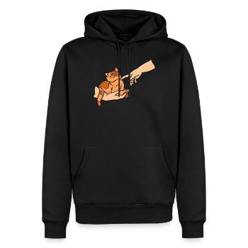 Fresco-katzenbesitzer, Der Sein Haustier Hält - Männer Premium Bio Hoodie - Schwarz - Vorne - Nico (187cm)