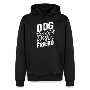 Dog Is My Best Friend - Männer Premium Bio Hoodie - Schwarz - Vorne - Nico (187cm)