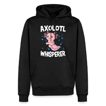 Axolotl Flüsterer Mexikanischer Salamander Axolotl - Männer Premium Bio Hoodie - Schwarz - Vorne - Nico (187cm)