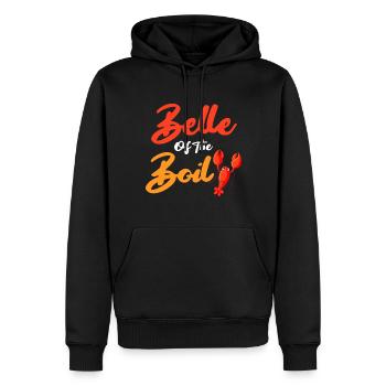 Belle Of The Boil Crevettes Fruits de mer - Sweat à capuche Premium bio Homme - noir - Devant - Nico (187cm)