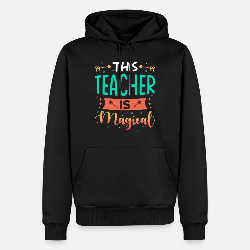 Cadeau de l’enseignant - Sweat à capuche Premium bio Homme - noir