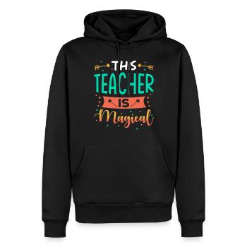 Lehrerin Geschenk - Männer Premium Bio Hoodie - Schwarz - Vorne - Nico (187cm)