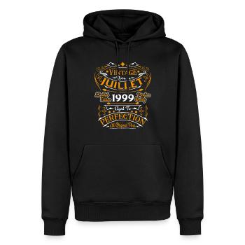 Vintage Geburtstagsgeschenk Vintage Juli 1999 - Männer Premium Bio Hoodie - Schwarz - Vorne - Nico (187cm)