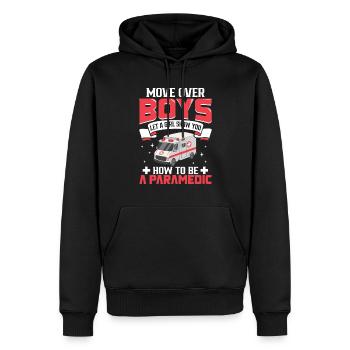 Sanitäter Erster Responder Krankenwagenfahrer - Männer Premium Bio Hoodie - Schwarz - Vorne - Nico (187cm)
