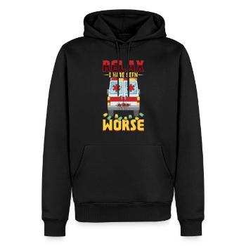Sanitäter Erster Responder Krankenwagenfahrer - Männer Premium Bio Hoodie - Schwarz - Vorne - Nico (187cm)