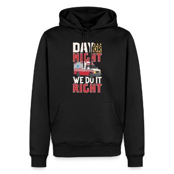 Sanitäter Erster Responder Krankenwagenfahrer - Männer Premium Bio Hoodie - Schwarz - Vorne - Nico (187cm)