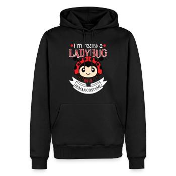 Coccinelle Coccinelle Entomologie Insectes - Sweat à capuche Premium bio Homme - noir - Devant - Nico (187cm)