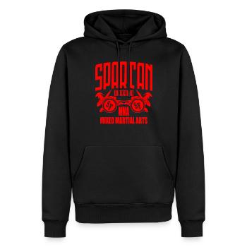Sparta Warrior MMA Mixed Martial Arts Gym Training - Männer Premium Bio Hoodie - Schwarz - Vorne - Nico (187cm)