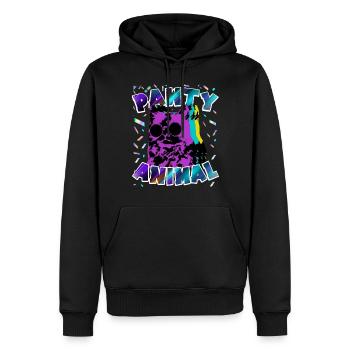 Pawty Animal Creepy Katze Spielzeug Geburtstag - Männer Premium Bio Hoodie - Schwarz - Vorne - Nico (187cm)