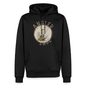 Angler bis zum bitteren Ende Angeln Angel Design - Männer Premium Bio Hoodie - Schwarz - Vorne - Nico (187cm)