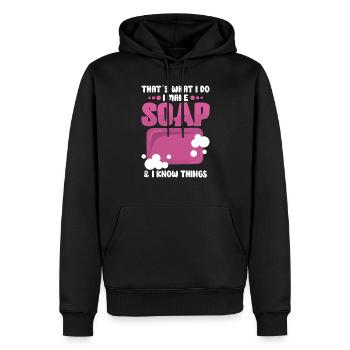 Soap Making Bubbles Bubble Bathroom - Men’s Premium Organic Hoodie - black - Front - Nico (187cm)