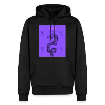 Japan - Männer Premium Bio Hoodie - Schwarz - Vorne - Nico (187cm)