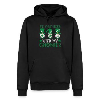 Gnomes de jardin Gnome Amant Drôle de Gnome Jardinage - Sweat à capuche Premium bio Homme - noir - Devant - Nico (187cm)
