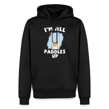Je suis tous des pagayeurs athlètes nageurs sports nautiques - Sweat à capuche Premium bio Homme - noir - Devant - Nico (187cm)