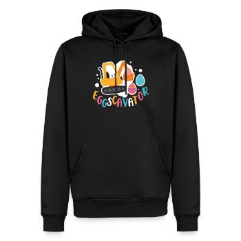 Eggscavator Konstruktionsbagger Ostereierjäger - Männer Premium Bio Hoodie - Schwarz - Vorne - Nico (187cm)