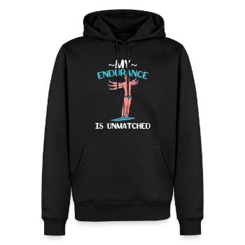 Meine Ausdauer Ist Unübertroffen Pool Tauchen - Männer Premium Bio Hoodie - Schwarz - Vorne - Nico (187cm)
