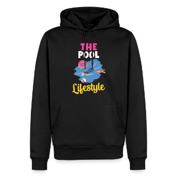 The Pool Lifestyle Donut Swimmers Swim - Men’s Premium Organic Hoodie - black - Front - Nico (187cm)
