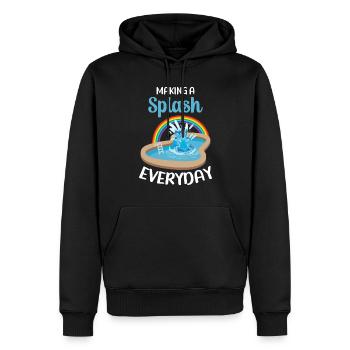 Planschen Im Alltag Pool Tauchen Schwimmen Sport - Männer Premium Bio Hoodie - Schwarz - Vorne - Nico (187cm)