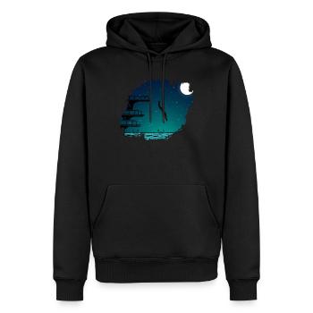 Springboard Swimming Sport Swimmer - Men’s Premium Organic Hoodie - black - Front - Nico (187cm)