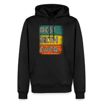 Seth Name Geschenk Spruch Lustig - Männer Premium Bio Hoodie - Schwarz - Vorne - Nico (187cm)
