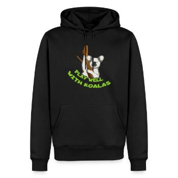 Bien jouer avec d’autres amoureux des koalas animaux koala - Sweat à capuche Premium bio Homme - noir - Devant - Nico (187cm)