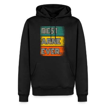 Arne Name Gift Quote Funny - Men’s Premium Organic Hoodie - black - Front - Nico (187cm)