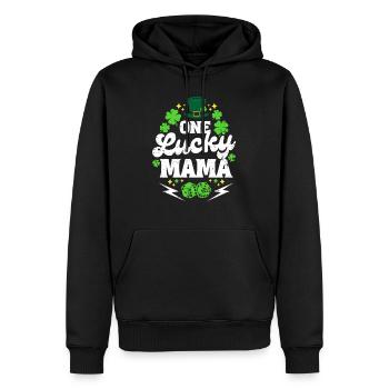 Saint Patrick Eine glückliche Mama - Männer Premium Bio Hoodie - Schwarz - Vorne - Nico (187cm)