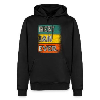 Jan Name Geschenk Spruch Lustig - Männer Premium Bio Hoodie - Schwarz - Vorne - Nico (187cm)