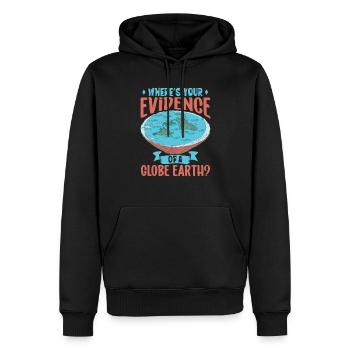 Théorie de la Terre plate Armée de la Terre plate Terre - Sweat à capuche Premium bio Homme - noir - Devant - Nico (187cm)