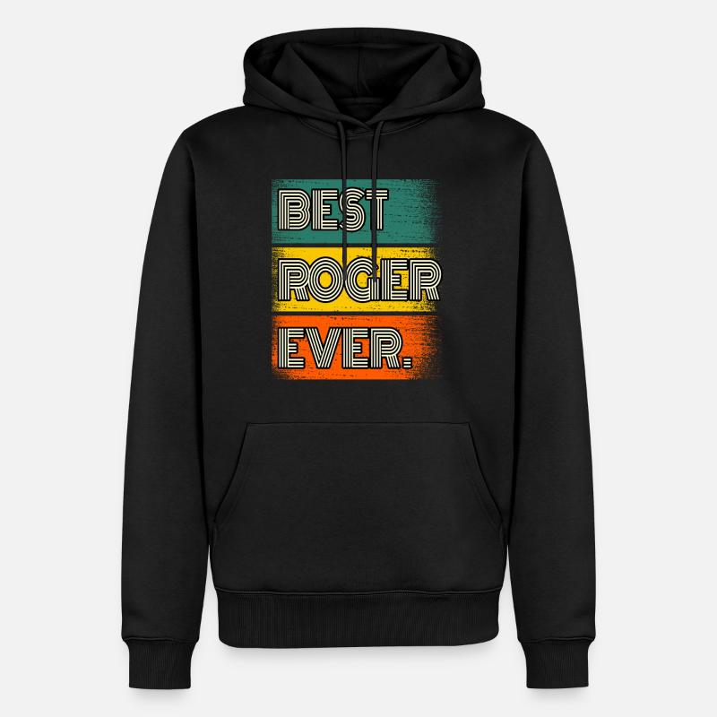 Roger Name Geschenk Spruch Lustig - Männer Premium Bio Hoodie - Schwarz