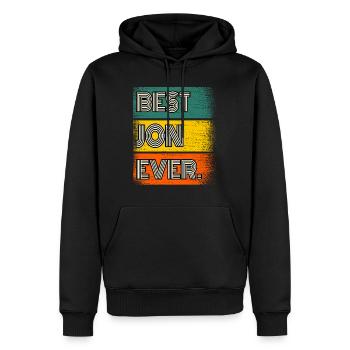 Jon Name Geschenk Spruch Lustig - Männer Premium Bio Hoodie - Schwarz - Vorne - Nico (187cm)