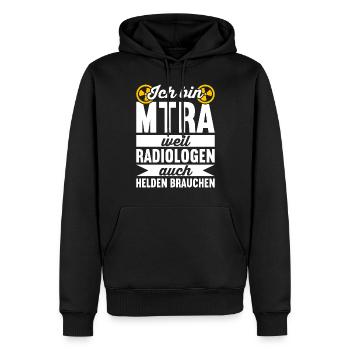 MTRA Medizinisch-Technischer Radiologie Röntgen - Männer Premium Bio Hoodie - Schwarz - Vorne - Nico (187cm)