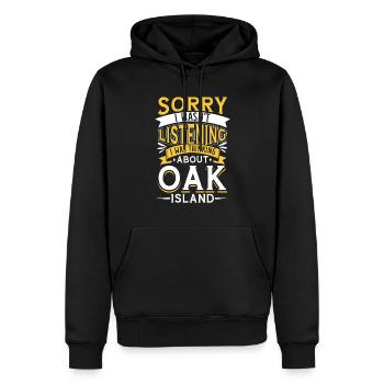 Oak Island / Treasure Hunting Oak Island Mystery - Männer Premium Bio Hoodie - Schwarz - Vorne - Nico (187cm)