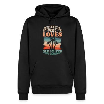 Oak Island / Treasure Hunting Oak Island Mystery - Männer Premium Bio Hoodie - Schwarz - Vorne - Nico (187cm)