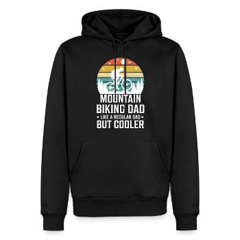 Mountainbike-Papa wie ein normaler Vater, aber cooler - Männer Premium Bio Hoodie - Schwarz - Vorne - Nico (187cm)