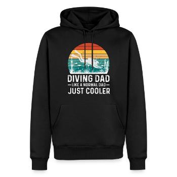 Tauchen Papa wie ein Tauchen Vatertag - Männer Premium Bio Hoodie - Schwarz - Vorne - Nico (187cm)