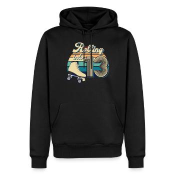 Rollerskating Geburtstag 13 Jahre Alt - Männer Premium Bio Hoodie - Schwarz - Vorne - Nico (187cm)