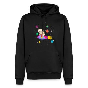 Zukünftiger Astronaut Pandabär - Männer Premium Bio Hoodie - Schwarz - Vorne - Nico (187cm)