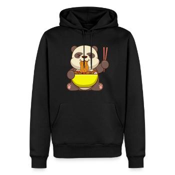 Panda Ramen Japanisches Essen - Männer Premium Bio Hoodie - Schwarz - Vorne - Nico (187cm)