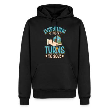 Real Estate Agent Realtor Home Closing Investor - Men’s Premium Organic Hoodie - black - Front - Nico (187cm)