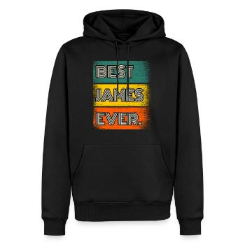 James Name Geschenk Spruch Lustig - Männer Premium Bio Hoodie - Schwarz - Vorne - Nico (187cm)