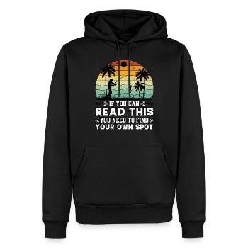 Si vous pouvez lire ceci, vous devez trouver votre pêche - Sweat à capuche Premium bio Homme - noir - Devant - Nico (187cm)
