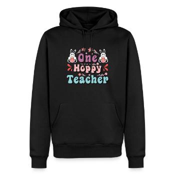 Ein Hoppy Lehrer Osterlehrer - Männer Premium Bio Hoodie - Schwarz - Vorne - Nico (187cm)