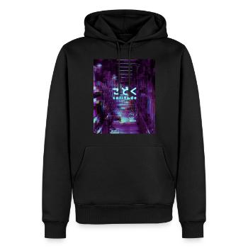 Aesthetic Tokyo Japan Motiv Eboy Einsamkeit - Männer Premium Bio Hoodie - Schwarz - Vorne - Nico (187cm)
