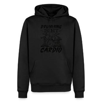 Drummer Drums Music Drum Set Drumming - Men’s Premium Organic Hoodie - black - Front - Nico (187cm)