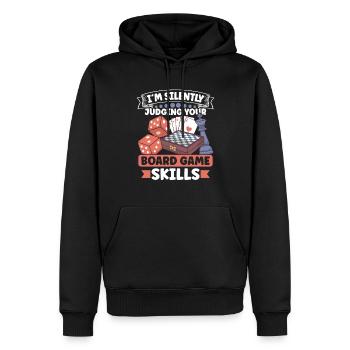 Wine Board Games Chess Board Game Player Gambling - Männer Premium Bio Hoodie - Schwarz - Vorne - Nico (187cm)